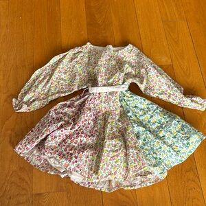 Mini Boden Floral Elbow Sleeve Dress 4-5T